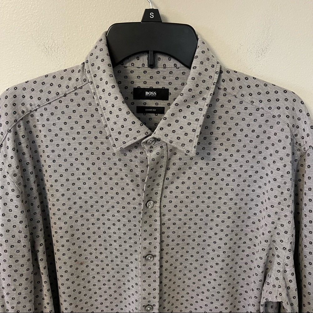 Hugo Boss Robbie Sharp Fit Button Down Shirt Men … - image 3